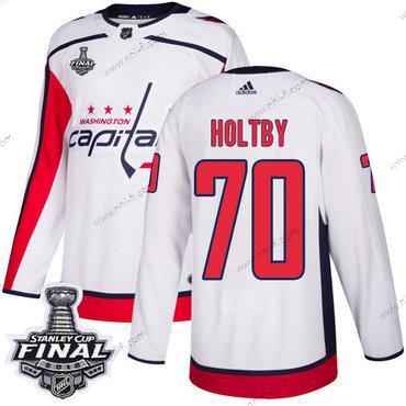 Adidas Capitals #70 Braden Holtby Valkoinen Road Aito 2018 Stanley Cup Final Ommeltu NHL Paita – Miesten