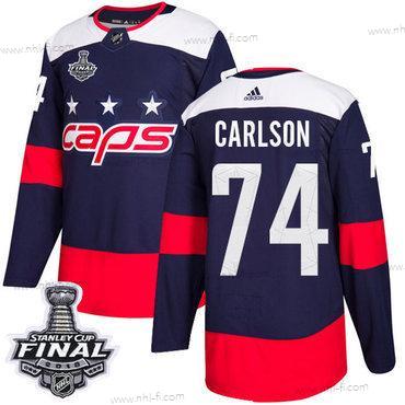 Adidas Capitals #74 John Carlson Laivastonsininen Aito 2018 Stadium Series Stanley Cup Final Ommeltu NHL Paita – Miesten