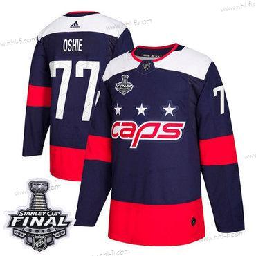 Adidas Capitals #77 T. J. Oshie Laivastonsininen Aito 2018 Stadium Series Stanley Cup Final Ommeltu NHL Paita – Miesten