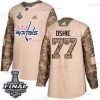 Adidas Capitals #77 T. J. Oshie Maastokuvio Aito 2017 Veterans Day 2018 Stanley Cup Final Ommeltu NHL Paita – Miesten