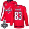 Adidas Capitals #83 Jay Beagle Punainen Kotiottelu Aito 2018 Stanley Cup Final Ommeltu NHL Paita – Miesten