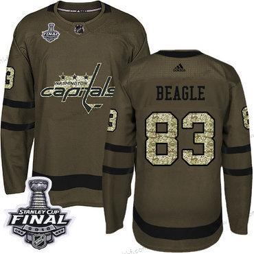 Adidas Capitals #83 Jay Beagle Vihreä Salute to Service 2018 Stanley Cup Final Ommeltu NHL Paita – Miesten