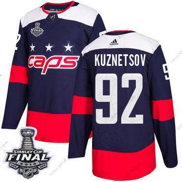 Adidas Capitals #92 Evgeny Kuznetsov Laivastonsininen Aito 2018 Stadium Series Stanley Cup Final Ommeltu NHL Paita – Miesten