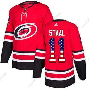 Adidas Carolina Hurricanes #11 Jordan Staal Punainen Kotiottelu Aito USA Flag Ommeltu NHL Paita – Miesten