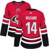 Adidas Carolina Hurricanes #14 Justin Williams Punainen Kotiottelu Aito Ommeltu NHL Paita – Naisten