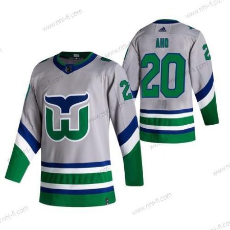 Adidas Carolina Hurricanes #20 Sebastian Aho Harmaa 2020-21 Käänteinen Retro Vaihtopaita NHL Paita – Miesten