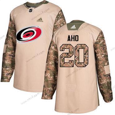 Adidas Carolina Hurricanes #20 Sebastian Aho Maastokuvio Aito 2017 Veterans Day Ommeltu NHL Paita – Miesten