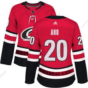 Adidas Carolina Hurricanes #20 Sebastian Aho Punainen Kotiottelu Aito Ommeltu NHL Paita – Naisten