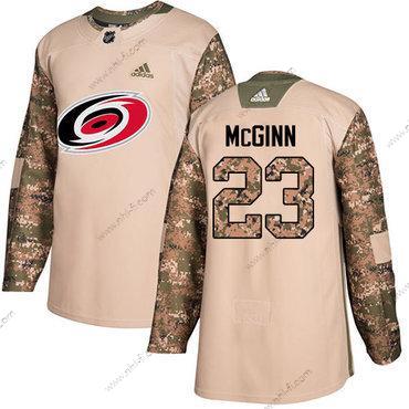 Adidas Carolina Hurricanes #23 Brock Mcginn Maastokuvio Aito 2017 Veterans Day Ommeltu NHL Paita – Miesten