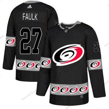 Adidas Carolina Hurricanes #27 Justin Faulk Musta Maajoukkue Logos Paita – Miesten