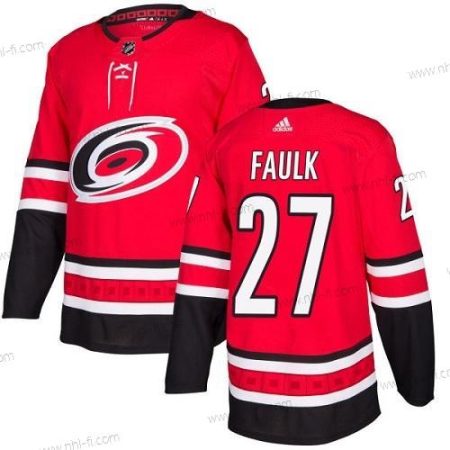 Adidas Carolina Hurricanes #27 Justin Faulk Punainen Kotiottelu Aito Ommeltu NHL Paita – Nuoret