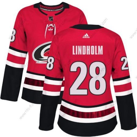 Adidas Carolina Hurricanes #28 Elias Lindholm Punainen Kotiottelu Aito Ommeltu NHL Paita – Naisten