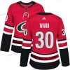 Adidas Carolina Hurricanes #30 Cam Ward Punainen Kotiottelu Aito Ommeltu NHL Paita – Naisten