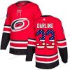 Adidas Carolina Hurricanes #33 Scott Darling Punainen Kotiottelu Aito USA Flag Ommeltu NHL Paita – Miesten