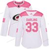 Adidas Carolina Hurricanes #33 Scott Darling Valkoinen Pinkki Aito Ommeltu NHL Paita – Naisten