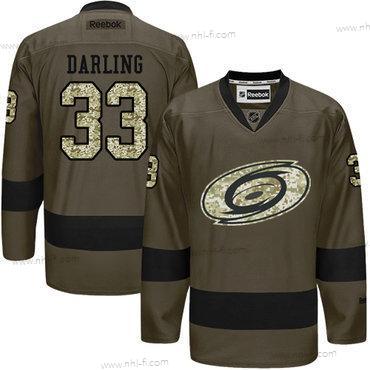 Adidas Carolina Hurricanes #33 Scott Darling Vihreä Salute to Service Ommeltu NHL Paita – Nuoret