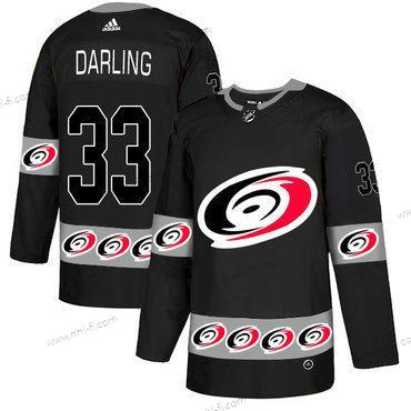 Adidas Carolina Hurricanes #33 Soctt Darling Musta Maajoukkue Logos Paita – Miesten