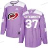 Adidas Carolina Hurricanes #37 Andrei Svechnikov Violetti Aito Taistelee syöpää vastaan Ommeltu NHL Paita – Miesten