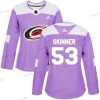 Adidas Carolina Hurricanes #53 Jeff Skinner Violetti Aito Taistelee syöpää vastaan Ommeltu NHL Paita – Naisten