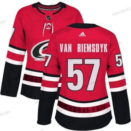 Adidas Carolina Hurricanes #57 Trevor Van Riemsdyk Punainen Kotiottelu Aito Ommeltu NHL Paita – Naisten