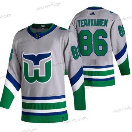 Adidas Carolina Hurricanes #86 Teuvo Teravainen Harmaa 2020-21 Käänteinen Retro Vaihtopaita NHL Paita – Miesten