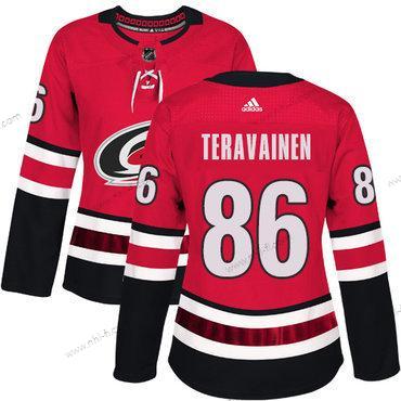 Adidas Carolina Hurricanes #86 Teuvo Teravainen Punainen Kotiottelu Aito Ommeltu NHL Paita – Naisten