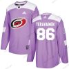 Adidas Carolina Hurricanes #86 Teuvo Teravainen Violetti Aito Taistelee syöpää vastaan Ommeltu NHL Paita – Miesten