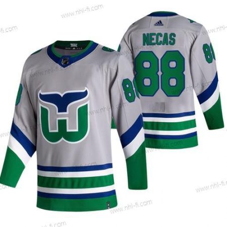 Adidas Carolina Hurricanes #88 Martin Necas Harmaa 2020-21 Käänteinen Retro Vaihtopaita NHL Paita – Miesten