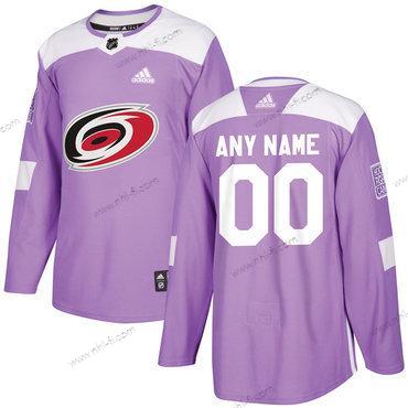 Adidas Carolina Hurricanes Räätälöidyt Violetti Pinkki Jääkiekko Taistelee syöpää vastaan Harjoitus Paita – Miesten