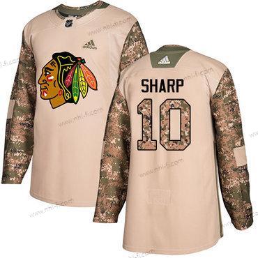 Adidas Chicago Blackhawks #10 Patrick Sharp Maastokuvio Aito 2017 Veterans Day Ommeltu NHL Paita – Nuoret