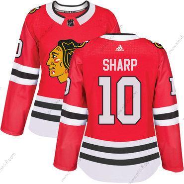 Adidas Chicago Blackhawks #10 Patrick Sharp Punainen Kotiottelu Aito Ommeltu NHL Paita – Naisten