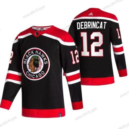 Adidas Chicago Blackhawks #12 Alex Debrincat Musta 2020-21 Käänteinen Retro Vaihtopaita NHL Paita – Miesten