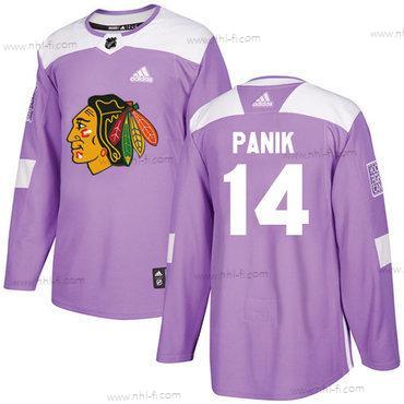 Adidas Chicago Blackhawks #14 Richard Panik Violetti Aito Taistelee syöpää vastaan Ommeltu NHL Paita – Nuoret