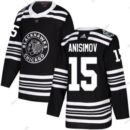 Adidas Chicago Blackhawks #15 Artem Anisimov Musta Aito 2019 Talvi Klassinen Ommeltu NHL Paita – Miesten