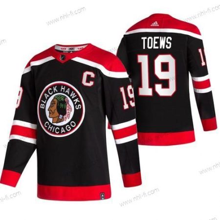 Adidas Chicago Blackhawks #19 Jonathan Toews Musta 2020-21 Käänteinen Retro Vaihtopaita NHL Paita – Miesten