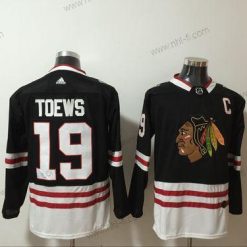 Adidas Chicago Blackhawks #19 Jonathan Toews New Musta Ommeltu NHL Paita – Miesten