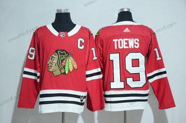 Adidas Chicago Blackhawks #19 Jonathan Toews Punainen Kotiottelu Aito Ommeltu NHL Paita – Miesten