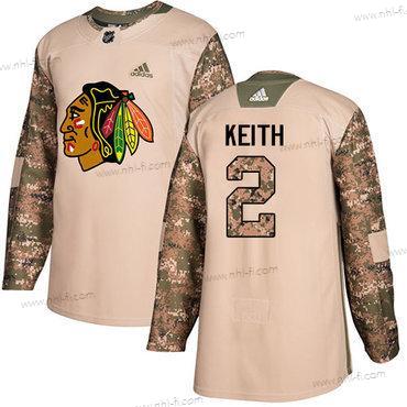 Adidas Chicago Blackhawks #2 Duncan Keith Maastokuvio Aito 2017 Veterans Day Ommeltu NHL Paita – Nuoret