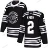 Adidas Chicago Blackhawks #2 Duncan Keith Musta Aito 2019 Talvi Klassinen Ommeltu NHL Paita – Miesten