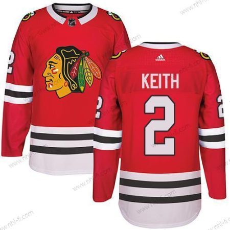 Adidas Chicago Blackhawks #2 Duncan Keith Punainen Kotiottelu Aito Ommeltu NHL Paita – Miesten