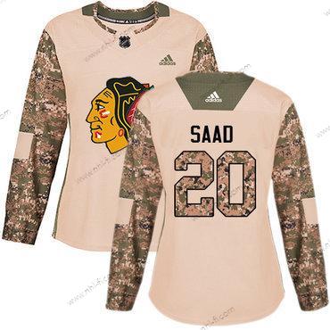 Adidas Chicago Blackhawks #20 Brandon Saad Maastokuvio Aito 2017 Veterans Day Ommeltu NHL Paita – Naisten