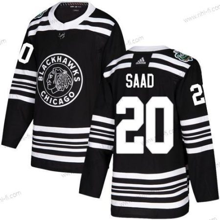 Adidas Chicago Blackhawks #20 Brandon Saad Musta Aito 2019 Talvi Klassinen Ommeltu NHL Paita – Miesten