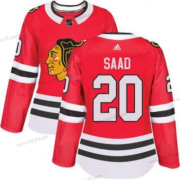 Adidas Chicago Blackhawks #20 Brandon Saad Punainen Kotiottelu Aito Ommeltu NHL Paita – Naisten