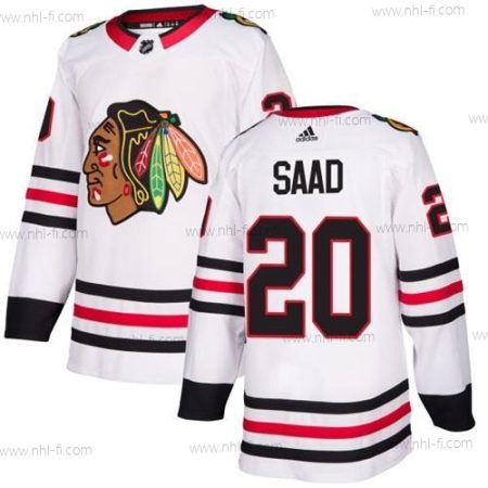 Adidas Chicago Blackhawks #20 Brandon Saad Valkoinen Road Aito Ommeltu NHL Paita – Miesten