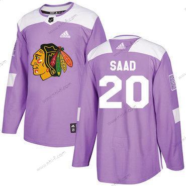 Adidas Chicago Blackhawks #20 Brandon Saad Violetti Aito Taistelee syöpää vastaan Ommeltu NHL Paita – Nuoret