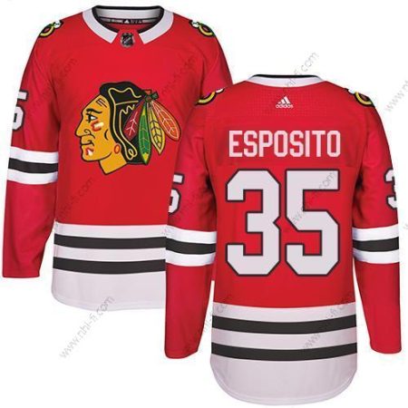 Adidas Chicago Blackhawks #35 Tony Esposito Punainen Kotiottelu Aito Ommeltu NHL Paita – Miesten