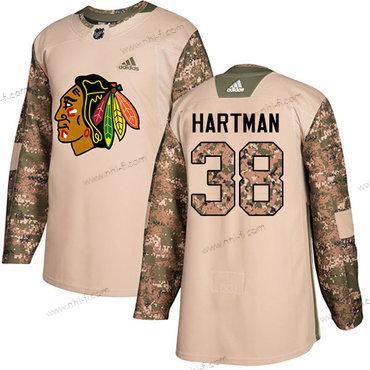 Adidas Chicago Blackhawks #38 Ryan Hartman Maastokuvio Aito 2017 Veterans Day Ommeltu NHL Paita – Nuoret