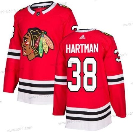 Adidas Chicago Blackhawks #38 Ryan Hartman Punainen Kotiottelu Aito Ommeltu NHL Paita – Nuoret