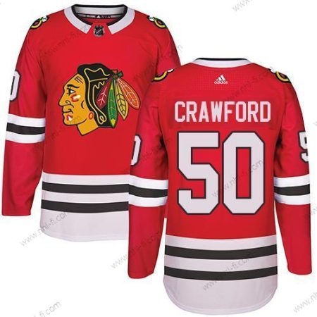 Adidas Chicago Blackhawks #50 Corey Crawford Punainen Kotiottelu Aito Ommeltu NHL Paita – Miesten