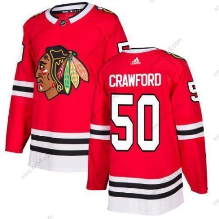 Adidas Chicago Blackhawks #50 Corey Crawford Punainen Kotiottelu Aito Ommeltu NHL Paita – Nuoret